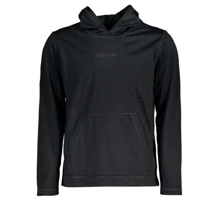 Priser på Calvin Klein Sleek Black Hooded Sweatshirt with Logo Print