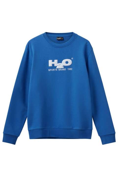 Priser på H2O - Sweatshirt - Logo Sweat O´neck - Blue/White