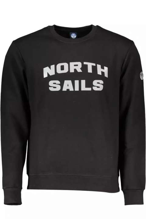 Priser på North Sails Sleek Black Cotton Blend Crewneck Sweatshirt