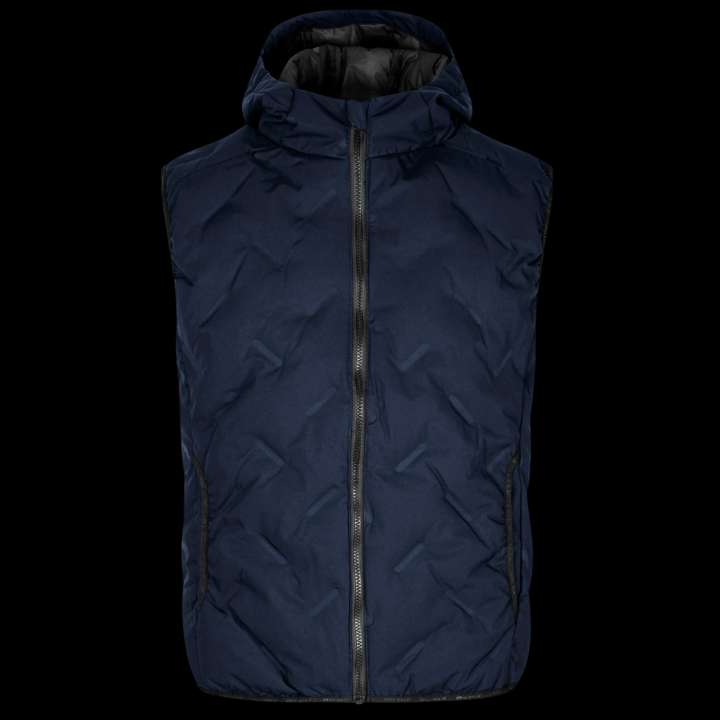 Priser på GEYSER by ID Quilted Herre Vest m. hætte - Navy - S