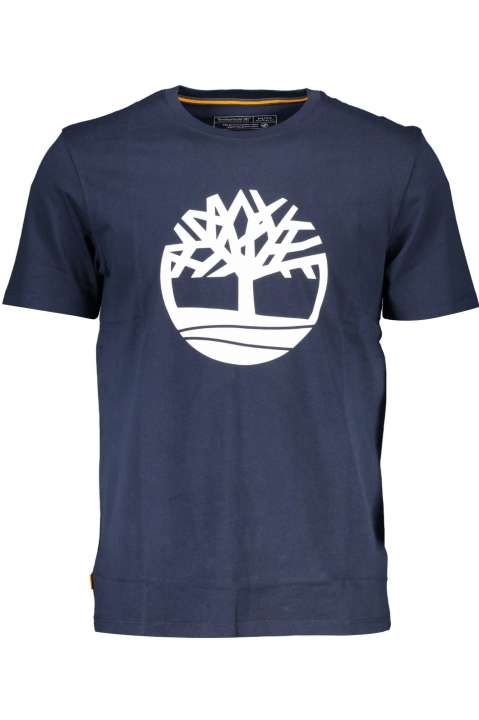 Priser på Timberland Organic Cotton Blue Tee with Signature Print