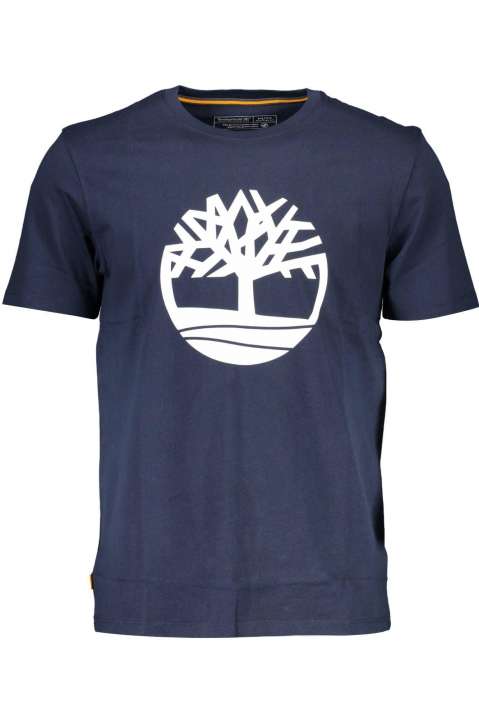 Priser på Timberland Organic Cotton Blue Tee with Signature Print