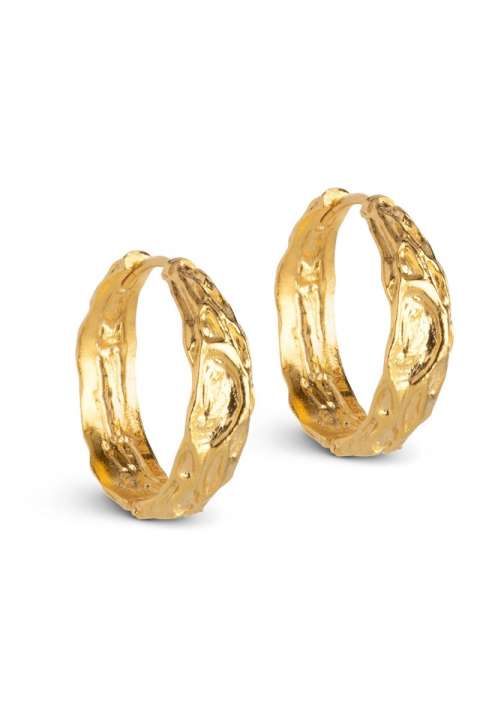 Priser på Enamel - Øreringe - Nela Hoops 20 mm - Guld