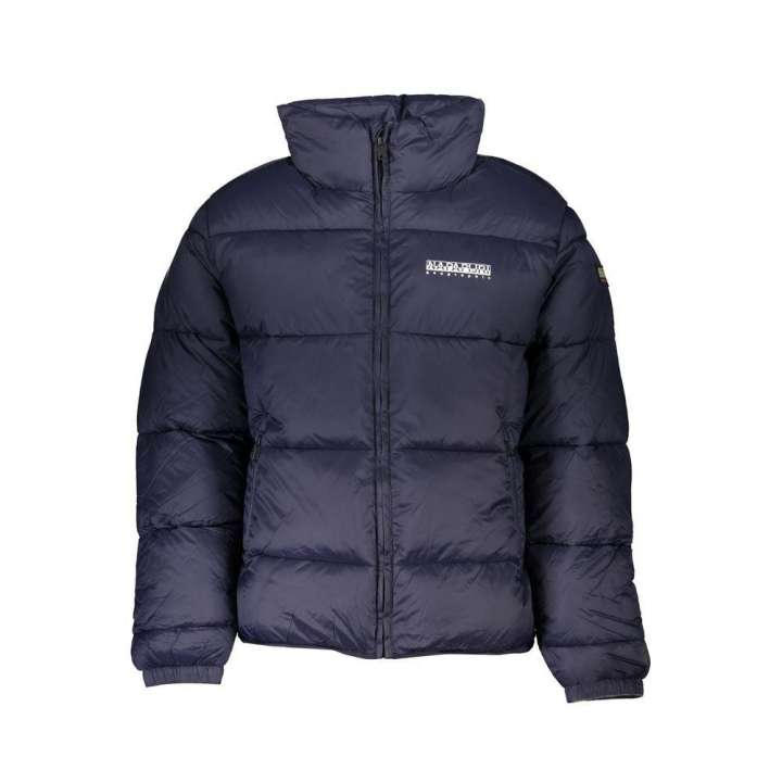 Priser på Napapijri Eco-Conscious Blue Jacket with Sleek Design