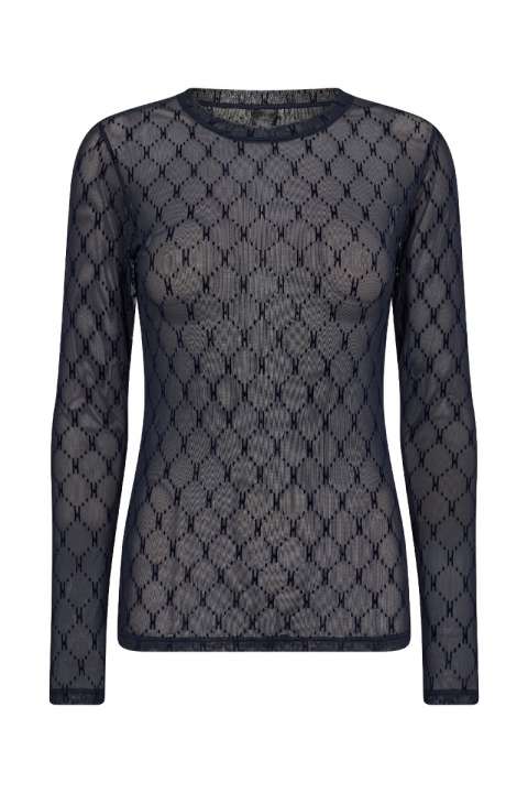 Priser på Hype The Detail - Bluse - Mesh Blouse - Navy