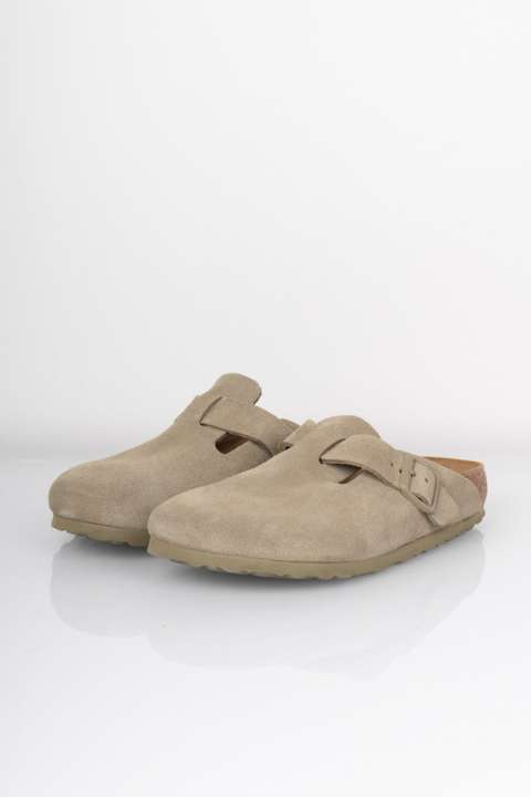 Priser på Birkenstock - Sko - Boston Suede Leather - Faded Khaki