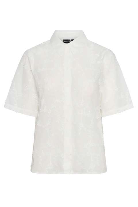 Priser på Pieces - Skjorte - PC Nolax 2/4 Shirt - Cloud Dancer