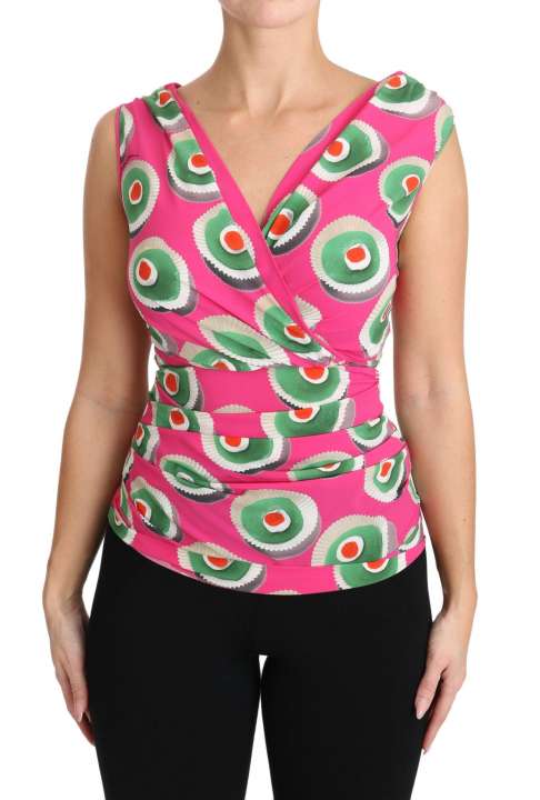 Priser på Dolce & Gabbana Sicilian Cake Print Sleeveless Silk Top