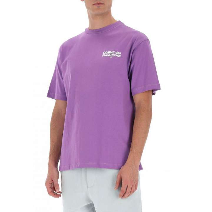 Priser på Comme Des Fuckdown Purple Cotton T-Shirt