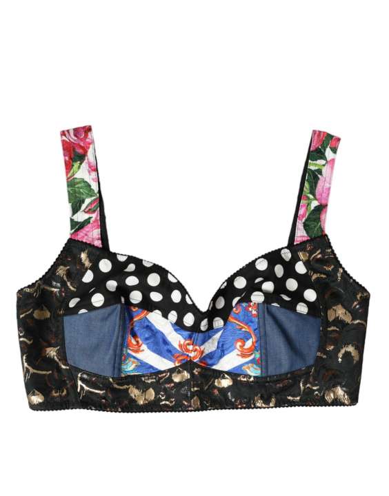 Priser på Dolce & Gabbana Floral Patchwork Bustier Crop Top