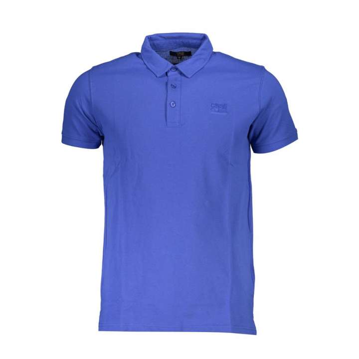 Priser på Cavalli Class Blue Cotton Polo Shirt