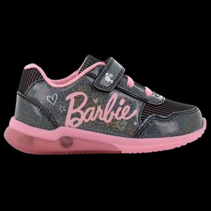 Priser på Barbie Blinklys Pige Sneakers m. glimmer - Sort/pink - 31