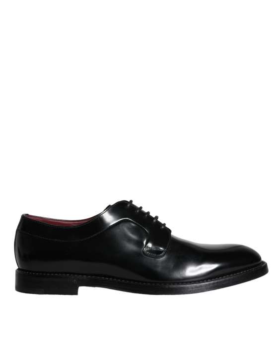 Priser på Dolce & Gabbana Black Calfskin Leather Derby Herre Dress Sko