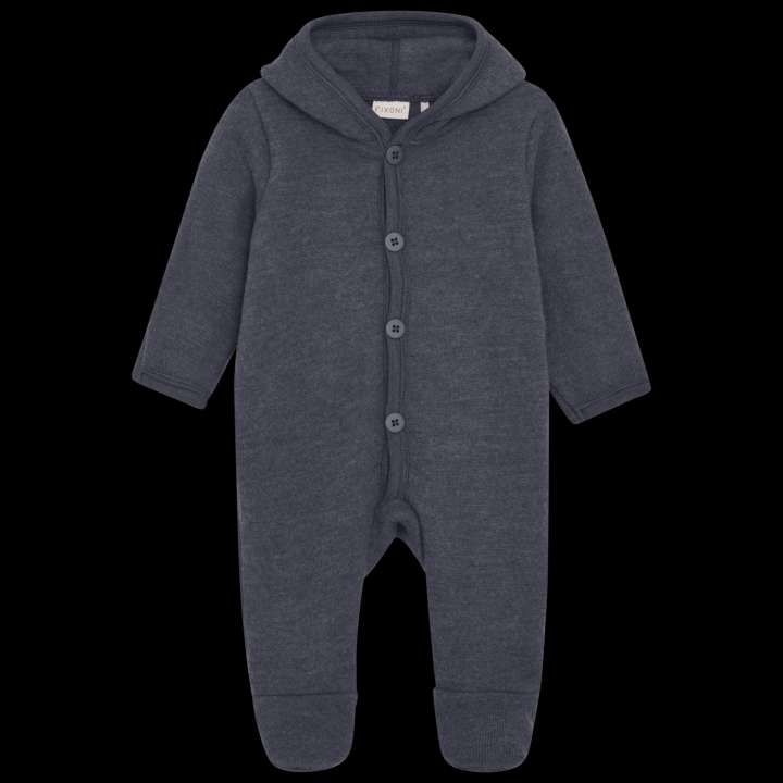 Priser på Fixoni Baby Heldragt i merinould - Odyssey Gray Melange - 56