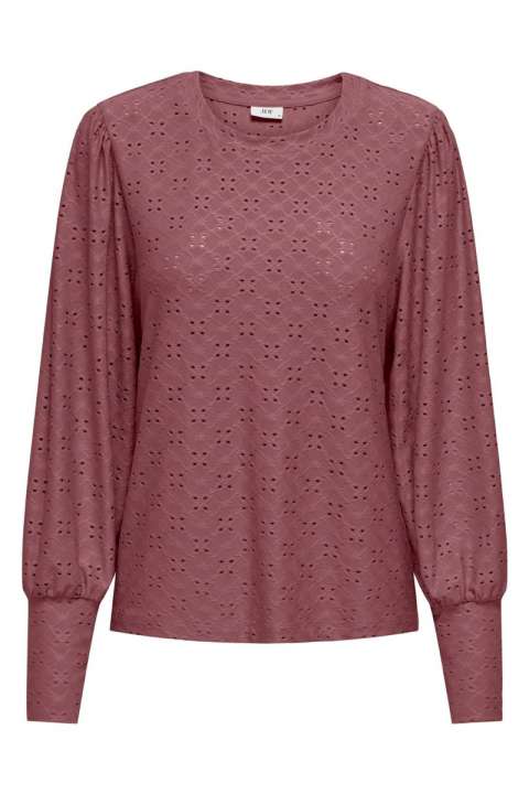 Priser på JDY - Bluse - JDY Cathinka L/S Bellsleeve Top - Rose Brown