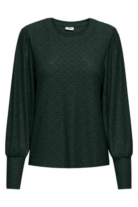 Priser på JDY - Bluse - JDY - Cathinka L/S Bellsleeve Top - Scarab