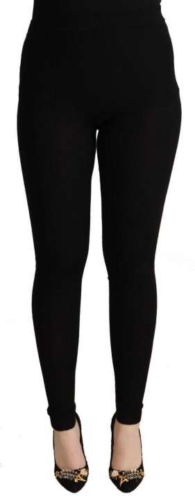 Priser på Dolce & Gabbana Black High Sky Sp Waist Cashmere Tights Pants