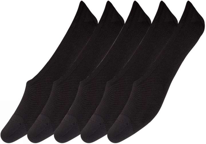 Priser på Decoy 5-pak Footies Strømper Quick Dry Black-36/38