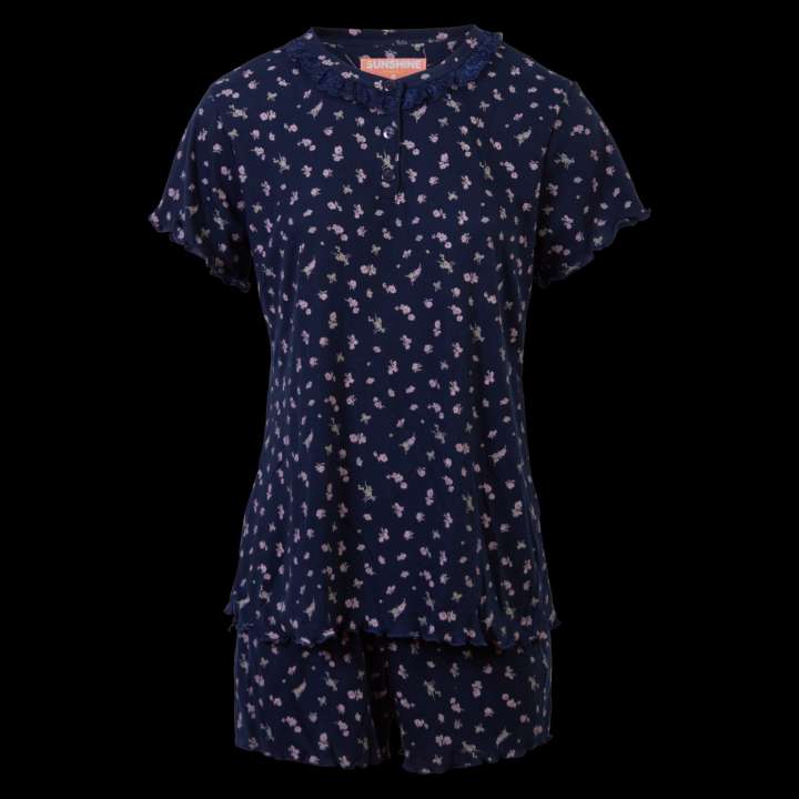 Priser på Sunshine Dame Nattøjssæt - Navy - 2XL