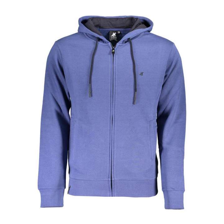 Priser på U.S. Grand Polo Chic Blue Hooded Sweatshirt with Embroidered Logo