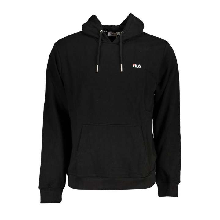 Priser på Fila Sleek Black Hooded Sweatshirt with Embroidery