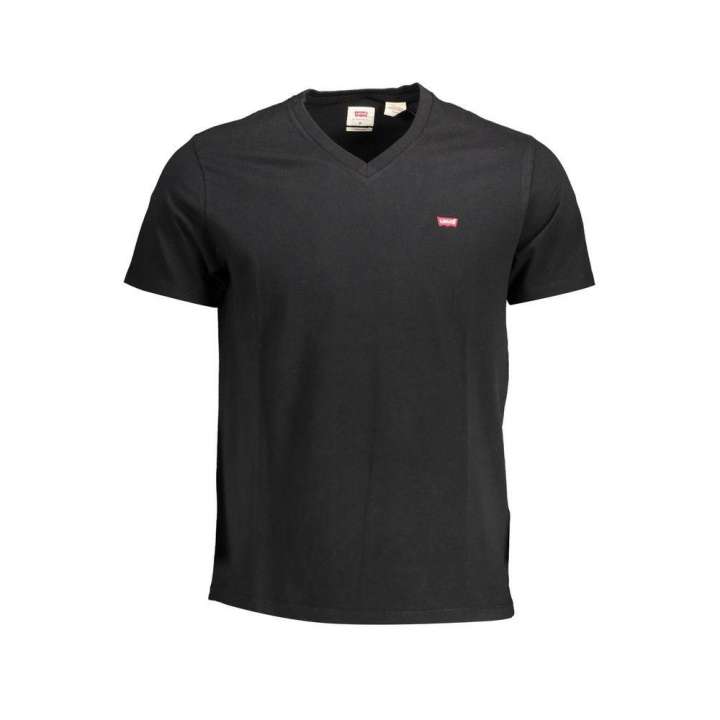 Priser på Levi's Elegant V-Neck Black Cotton Tee