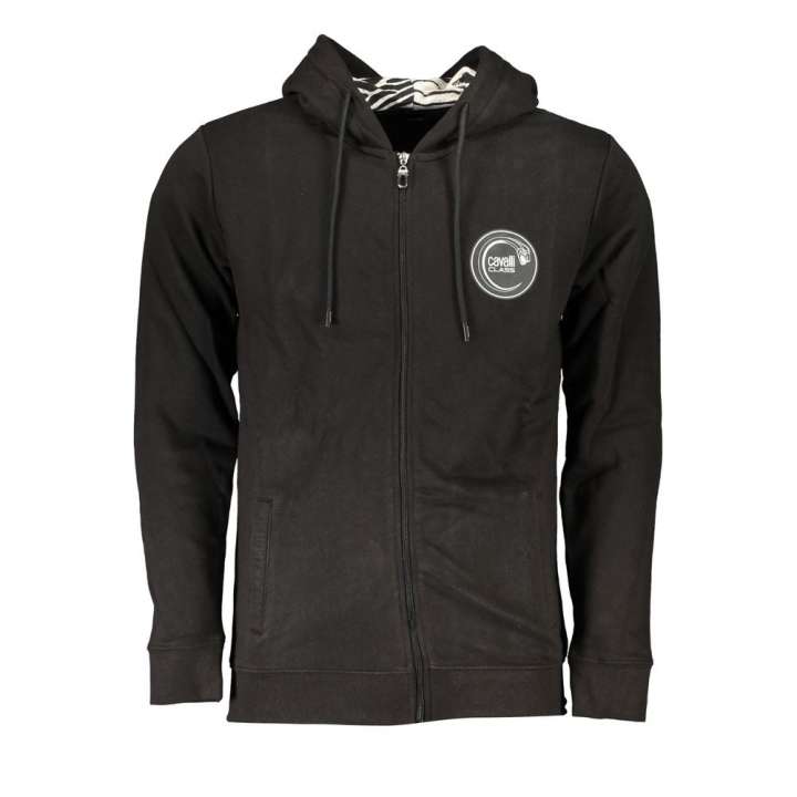 Priser på Cavalli Class Chic Black Hooded Sweatshirt - Long Sleeve