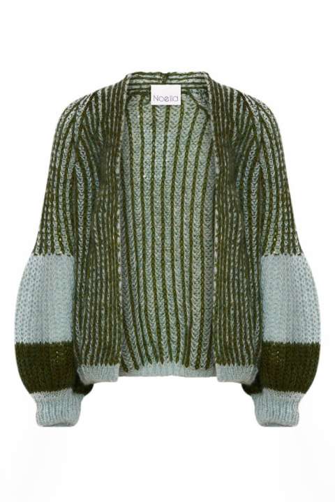 Priser på Noella - Strik - Liana Knit Cardigan - Light Blue/Army