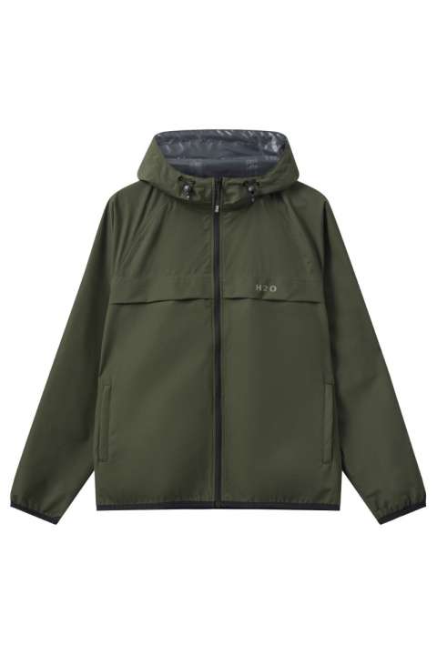 Priser på H2O - Regnjakke - Basic Rømø LW Rain Jacket - Packable - Army