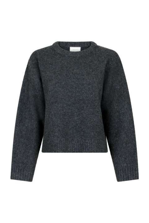 Priser på Neo Noir - Strik - Detri Solid Knit Blouse - Antracit