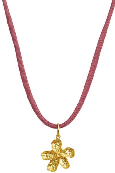 Priser på Maanesten - Necklace - Rosa Choker - Guld