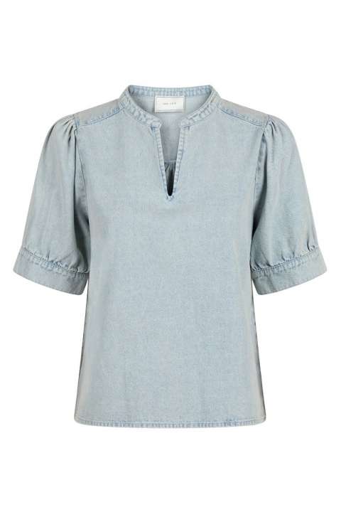 Priser på Neo Noir - Bluse - Talja Denim Blouse - Stonewash