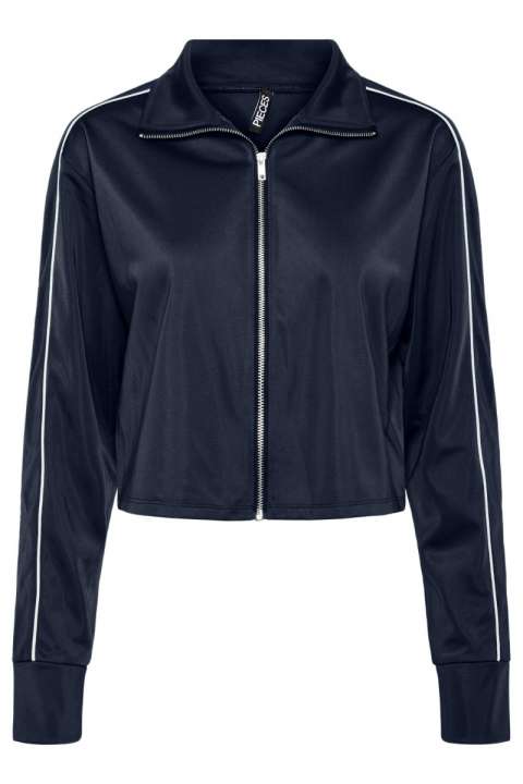 Priser på Pieces - Bluse - PC Grace Ls Zip Jacket - Navy Blazer