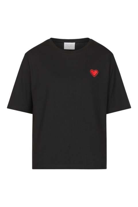 Priser på Sisters Point - T-shirt - Heka-Loose.SS - Black/Ruby