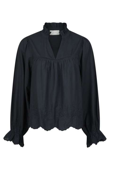 Priser på Neo Noir - Bluse - Heline Emb Blouse - Navy