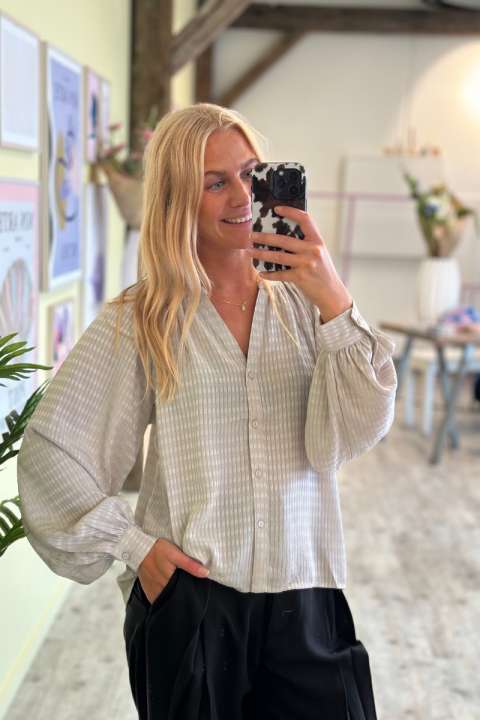 Priser på JDY - Skjorte - JDY Julia L/S Loose Shirt - Chateau Gray