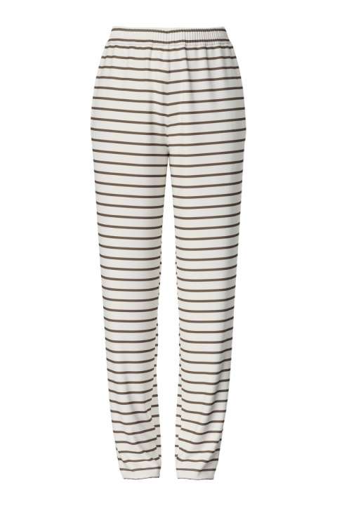 Priser på Pieces - Bukser - PC Chilli Hw Straight Stripe Pants Noos - Cloud Dancer/Morel