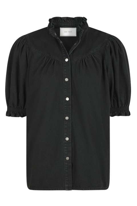 Priser på Neo Noir - Bluse - Avalon Denim Shirt - Black