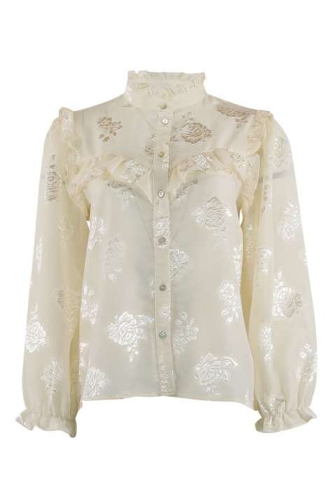 Priser på Continue - Bluse - Lina Fringles - Off White