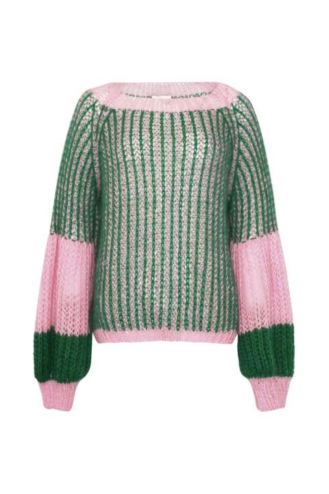 Priser på Noella - Strik - Liana Knit Sweater - Green Bubblegum