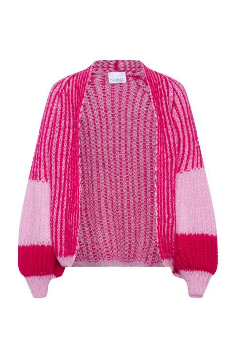 Priser på Noella - Cardigan - Liana Knit Cardigan - Pink Bubblegum