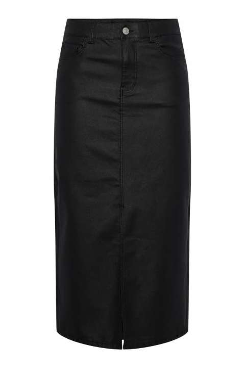 Priser på Pieces - Nederdel - PC Paro Mw Coated Long Skirt - Black