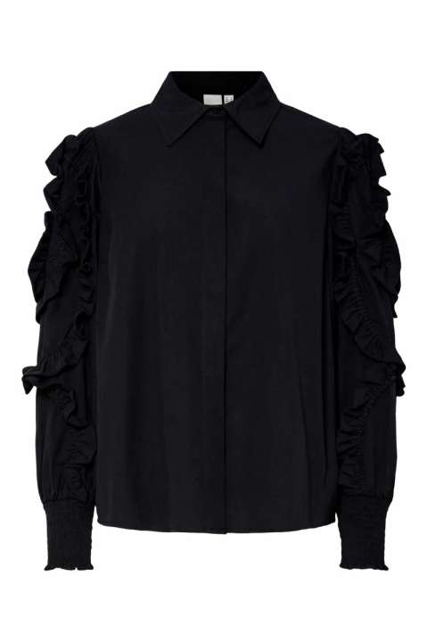 Priser på Y.A.S - Skjorte - Yasfrima Ls Shirt - Plain Black