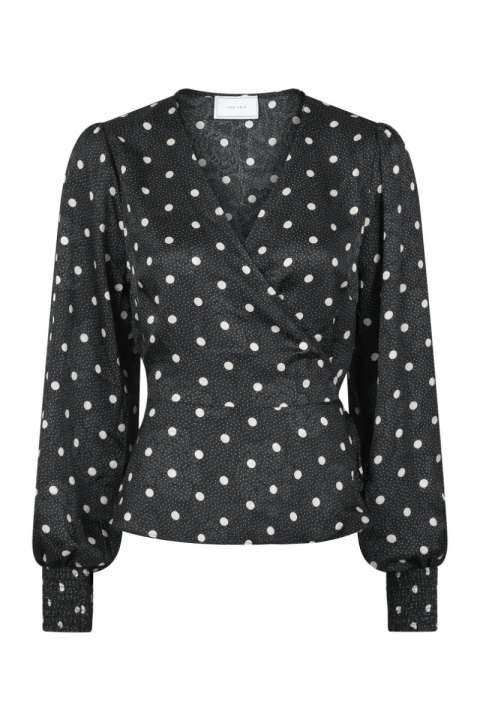 Priser på Neo Noir - Bluse - Merry Retro Dot Blouse - Black