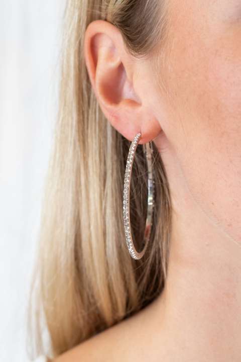 Priser på Lucky Lemon - Øreringe - Maia Diamond Hoops - Silver