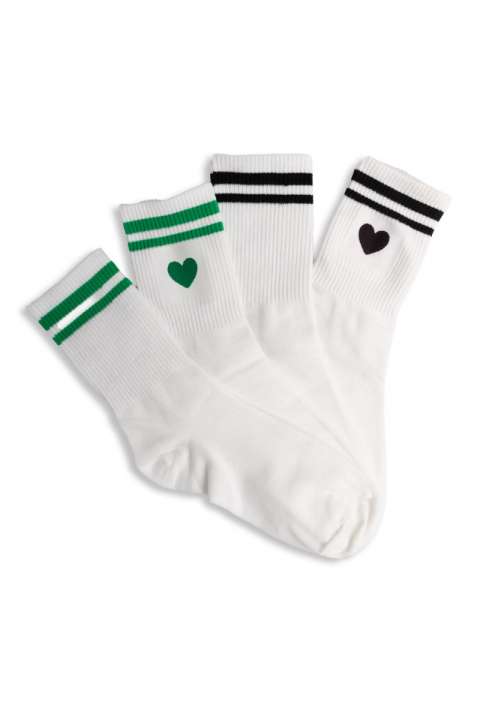 Priser på Lucky Lemon - Strømper - Lara 2-pack Socks - Black/Green