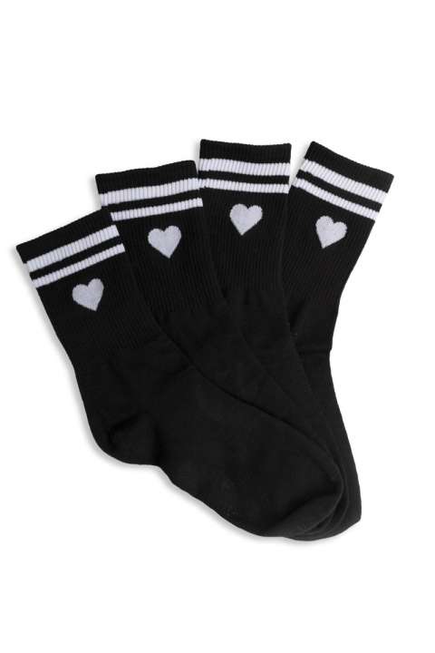 Priser på Lucky Lemon - Strømper - Lara 2-pack Socks - Black/Black