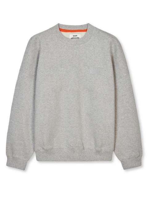 Priser på Mads Nørgaard - Sweat - Organic Sweat Atli Sweatshirt - Light Grey Melange