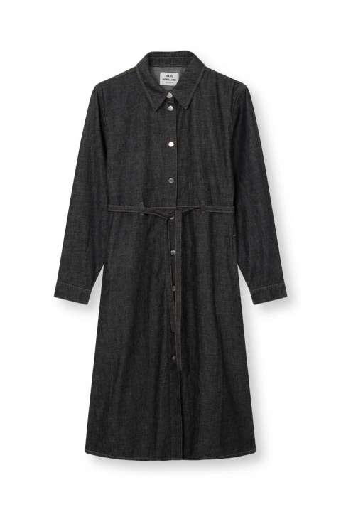 Priser på Mads Nørgaard - Kjole - Soft Denim Svanil Dress - Black Melange