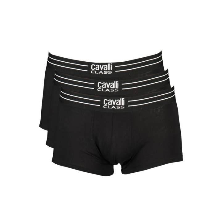 Priser på Cavalli Class Black Cotton Underwear